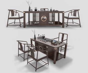 New Chinese Style Tea Tables And Chairs-ID:519478085