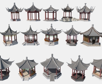 Chinese Style Ancient Architectural Buildings-ID:524710892