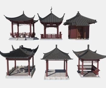 Chinese Style Ancient Architectural Buildings-ID:882726913