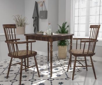 American Style Dining Table And Chairs-ID:972991943