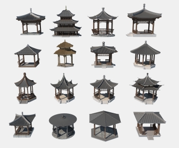 Chinese Style Ancient Architectural Buildings-ID:572679026