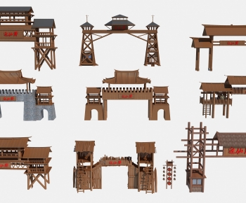 Chinese Style Ancient Architectural Buildings-ID:780620697
