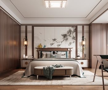 New Chinese Style Bedroom-ID:446130993
