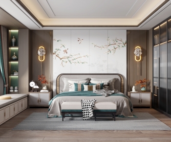 New Chinese Style Bedroom-ID:659228092