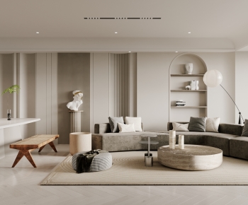 Modern Wabi-sabi Style A Living Room-ID:308325056