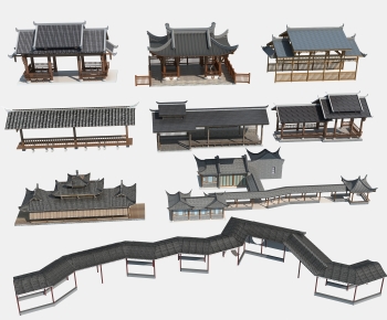 Chinese Style Ancient Architectural Buildings-ID:584540426