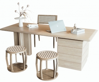 Modern Computer Desk And Chair-ID:711097004