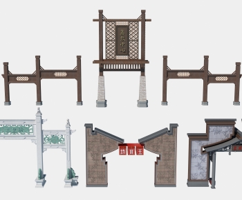 Chinese Style Ancient Architectural Buildings-ID:591969013