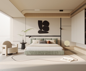 Wabi-sabi Style Bedroom-ID:185858014