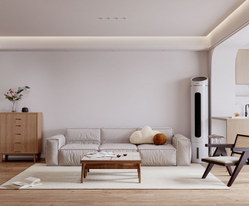 Modern Nordic Style Wabi-sabi Style A Living Room-ID:416450025