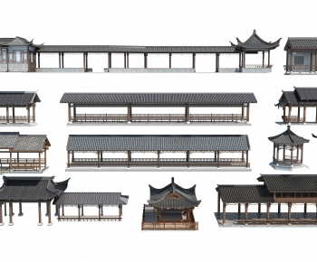 New Chinese Style Ancient Architectural Buildings-ID:297502042