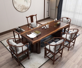 New Chinese Style Tea Tables And Chairs-ID:901452068