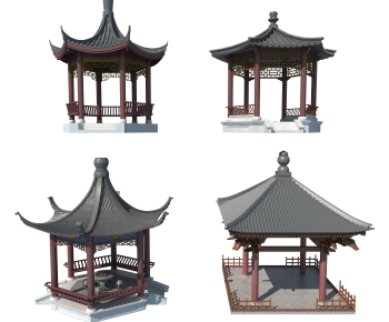 Chinese Style Ancient Architectural Buildings-ID:758547077