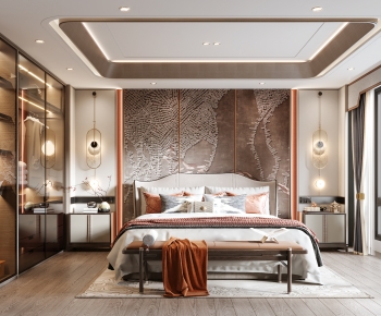 New Chinese Style Bedroom-ID:687144993