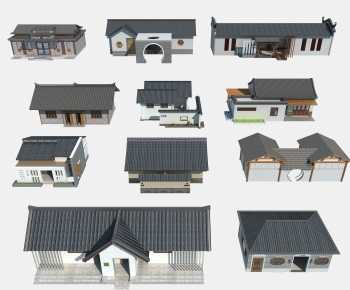 New Chinese Style Building Appearance-ID:982198005