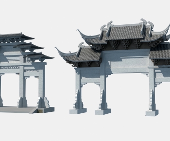 Chinese Style Ancient Architectural Buildings-ID:667083982