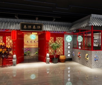 New Chinese Style Facade Element-ID:410079968
