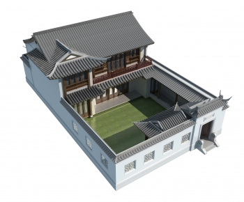Chinese Style Villa Appearance-ID:370560887
