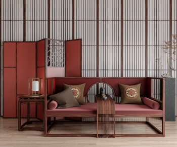 New Chinese Style A Sofa For Two-ID:496376049