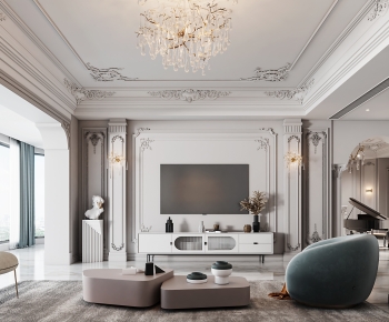 French Style A Living Room-ID:538664102