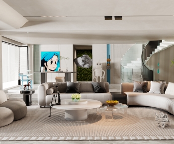 Modern A Living Room-ID:287830118