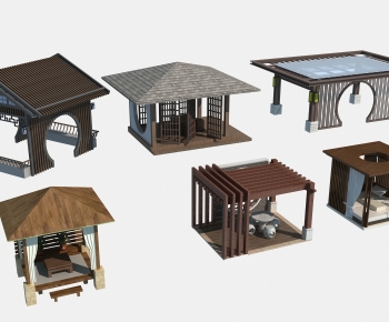 New Chinese Style Building Component-ID:851120005