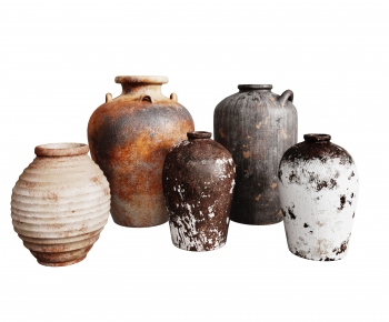Wabi-sabi Style Clay Pot-ID:685600042