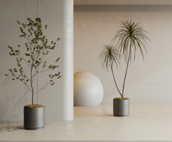 Modern Potted Green Plant-ID:752041105