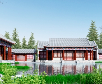 Chinese Style Ancient Architectural Buildings-ID:587428096