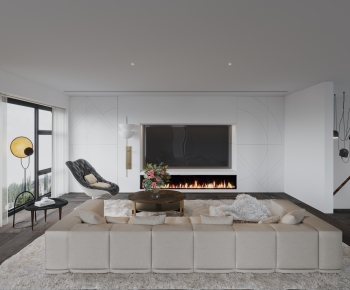 Modern A Living Room-ID:457962994