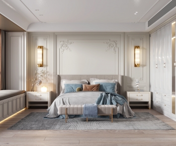 Simple European Style Bedroom-ID:438278916