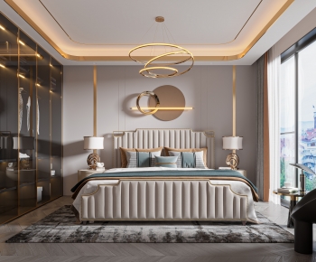 Simple European Style Bedroom-ID:891936068