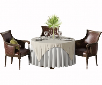American Style Dining Table And Chairs-ID:975816979