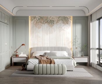 Simple European Style Bedroom-ID:108783966