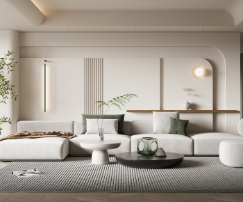 Modern Wabi-sabi Style A Living Room-ID:905472997