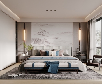 New Chinese Style Bedroom-ID:513241055
