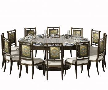 New Chinese Style Dining Table And Chairs-ID:446402078