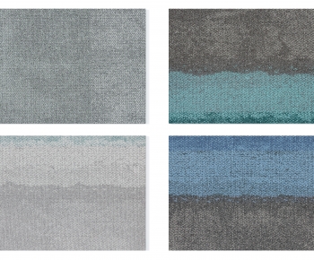 现代灰蓝绿色抽象图案地毯组合-ID:165252926