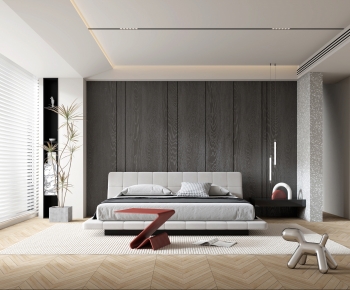 Modern Wabi-sabi Style Bedroom-ID:784677988