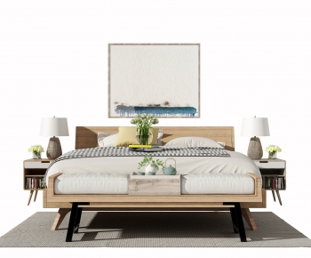 Nordic Style Double Bed-ID:174720051