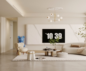 Modern Wabi-sabi Style A Living Room-ID:553029067
