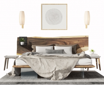 Nordic Style Double Bed-ID:728931902