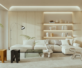 Modern Wabi-sabi Style A Living Room-ID:512696035