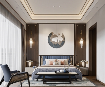New Chinese Style Bedroom-ID:833492992