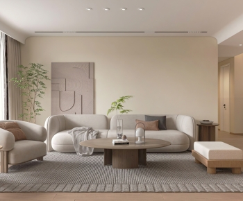 Wabi-sabi Style A Living Room-ID:527280091
