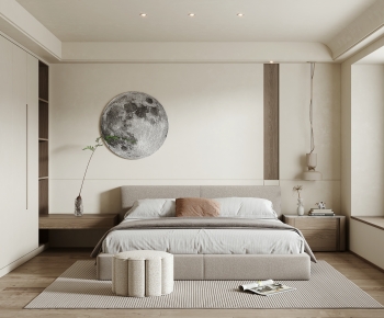 Japanese Style Wabi-sabi Style Bedroom-ID:693600258