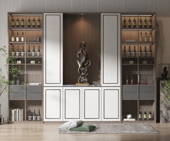 New Chinese Style Wine Cabinet-ID:460879091