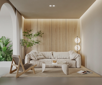 Wabi-sabi Style A Living Room-ID:332570089