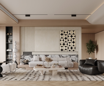Wabi-sabi Style A Living Room-ID:387651929