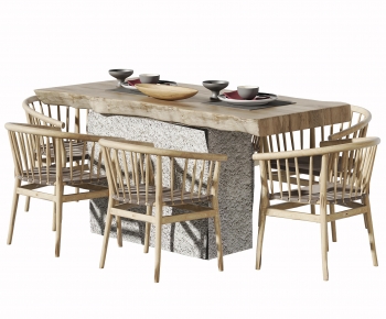 New Chinese Style Dining Table And Chairs-ID:483541011